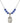 Saint Raphael the Archangel Birthstone Necklace | 3/4 inch | 6mm Beads  Sapphire Sterling Silver