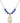 Saint Christopher Birthstone Necklace | 3/4 inch | 6mm Beads  Sapphire 14kt Gold Filled