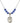 Saint Gertrude of Nivelles Birthstone Necklace | 3/4 inch | 6mm Beads  Sapphire Sterling Silver