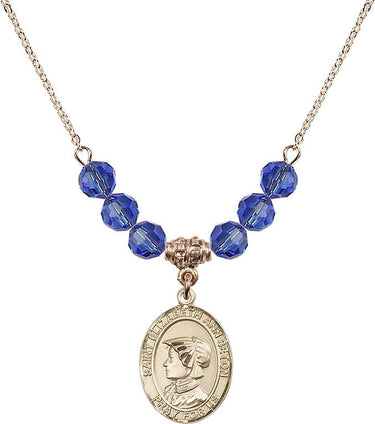 Collar de natalicio de Santa Elizabeth Ann Seton | 1,9 cm | Cuentas de 6 mm