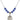 Saint Rachel Birthstone Necklace | 3/4 inch | 6mm Beads  Sapphire Sterling Silver