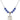Saint Angela Merici Birthstone Necklace | 3/4 inch | 6mm Beads  Sapphire Sterling Silver