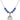 Saint Pius X Birthstone Necklace | 3/4 inch | 6mm Beads  Sapphire Sterling Silver