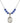 Saint Pius X Birthstone Necklace | 3/4 inch | 6mm Beads  Sapphire Sterling Silver