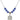 Saint Sebastian Birthstone Necklace | 3/4 inch | 6mm Beads  Sapphire Sterling Silver