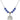 Guardian Angel Birthstone Necklace | 3/4 inch | 6mm Beads  Sapphire Sterling Silver