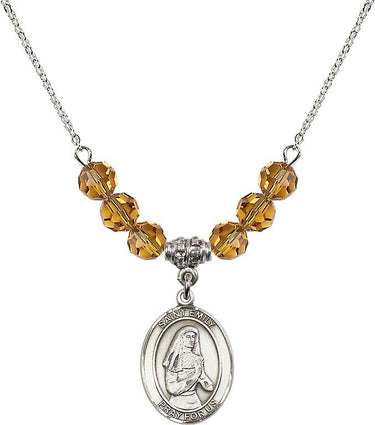 Collar de natalicio de Santa Emilia de Vialar | 1,9 cm | Cuentas de 6 mm
