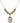 Mater Dolorosa Birthstone Necklace | 3/4 inch | 6mm Beads  Topaz Sterling Silver