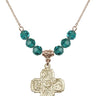 5-Way Birthstone Necklace | 1 inch | 6mm Beads  Zircon 14kt Gold Filled