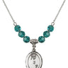 First Penance Birthstone Necklace | 3/4 inch | 6mm Beads  Zircon Sterling Silver