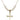 Nail Cross Crystal Necklace | 1 inch | 6mm Beads   14kt Gold Filled