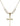 Nail Cross Crystal Necklace | 1 inch | 6mm Beads   14kt Gold Filled