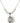 Miraculous Medal Crystal Necklace | 3/4 inch | 6mm Beads   Sterling Silver
