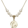 Madonna Crystal Necklace | 7/8 inch | 6mm Beads   14kt Gold Filled