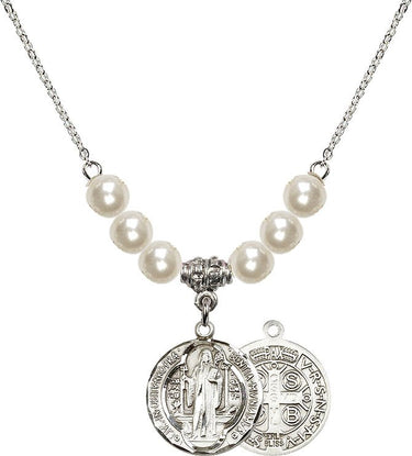 Collar de cristal de San Benito | 1,6 cm | Cuentas de 6 mm | N31-0026B