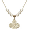 5-Way Crystal Necklace | 1 inch | 6mm Beads   14kt Gold Filled