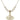Four Way Medal Crystal Necklace | 1 inch | 6mm Beads   14kt Gold Filled