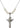 Trinity Crucifix Crystal Necklace | 1 3/8 inch | 6mm Beads | N31-0065
