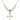 Nail Cross Crystal Necklace | 1 1/8 inch | 6mm Beads   14kt Gold Filled