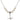 Saint Brigid of Ireland Cross Crystal Necklace | 5/8 inch | 6mm Beads   Sterling Silver