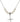 Saint Brigid of Ireland Cross Crystal Necklace | 5/8 inch | 6mm Beads   Sterling Silver