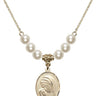Madonna Crystal Necklace | 3/4 inch | 6mm Beads   14kt Gold Filled