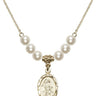Guardian Angel Crystal Necklace | 3/4 inch | 6mm Beads   14kt Gold Filled