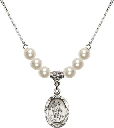 Women's Guardian Angel Crystal Necklace | 3/4 inch | 6mm Beads | N31-0612E