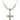 Crucifix Crystal Necklace | 1 3/8 inch | 6mm Beads   14kt Gold Filled