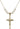 Crucifix Crystal Necklace | 1 3/8 inch | 6mm Beads   14kt Gold Filled
