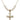 Crucifix Crystal Necklace | 1 1/4 inch | 6mm Beads   14kt Gold Filled