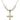 Crucifix Crystal Necklace | 1 1/8 inch | 6mm Beads   14kt Gold Filled