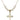 Cross Crystal Necklace | 1 1/8 inch | 6mm Beads   14kt Gold Filled