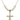 Crucifix Crystal Necklace | 1 1/4 inch | 6mm Beads   14kt Gold Filled