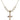 Crucifix Crystal Necklace | 1 inch | 6mm Beads   14kt Gold Filled