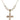 Crucifix Crystal Necklace | 1 1/4 inch | 6mm Beads   14kt Gold Filled