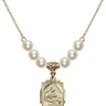 Saint Anne Crystal Necklace | 5/8 inch | 6mm Beads   14kt Gold Filled