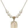 Our Lady of Guadalupe Crystal Necklace | 5/8 inch | 6mm Beads   14kt Gold Filled