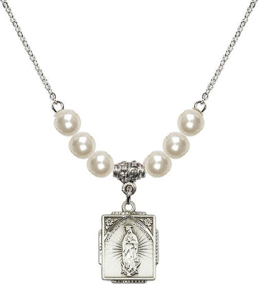Collar de cristal de Nuestra Señora de Guadalupe | 5/8 pulgada | Cuentas de 6 mm | N31-0804F