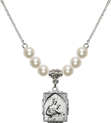 Collar de cristal de San Gerardo Majella | 5/8 pulgadas | Cuentas de 6 mm | N31-0804G