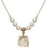 Saint Joseph Crystal Necklace | 3/4 inch | 6mm Beads   14kt Gold Filled