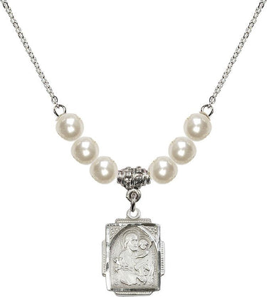 Collar de cristal de San José | 1,9 cm | Cuentas de 6 mm | N31-0804K