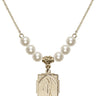 Saint Patrick Crystal Necklace | 3/4 inch | 6mm Beads   14kt Gold Filled