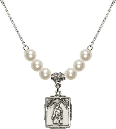 Collar de cristal de San Peregrino Peregrino | 1,9 cm | Cuentas de 6 mm | N31-0804P