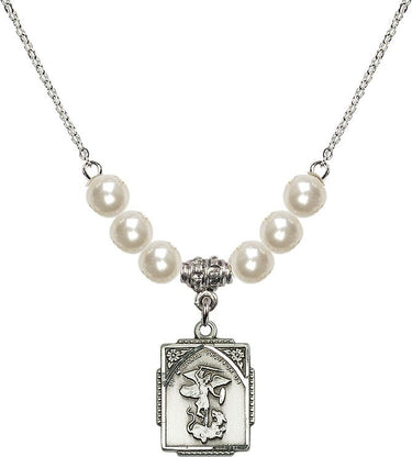 Collar de cristal con San Miguel Arcángel | 5/8 pulgada