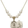 Scapular Crystal Necklace | 5/8 inch | 6mm Beads   14kt Gold Filled