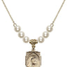 Saint Teresa of Calcutta Crystal Necklace | 5/8 inch | 6mm Beads   14kt Gold Filled