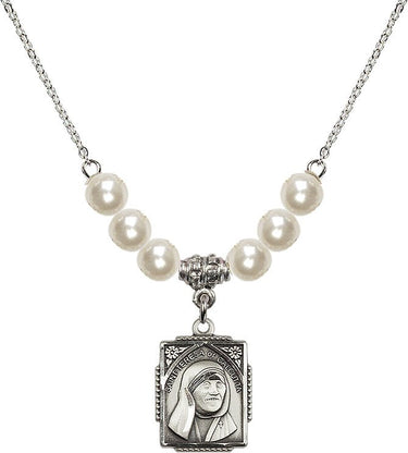 Collar de cristal de Santa Teresa de Calcuta | 1,5 cm