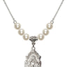 Mother of a Priest Crystal Necklace | 3/4 inch | 6mm Beads   Sterling Silver