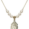 Saint Anne Crystal Necklace | 3/4 inch | 6mm Beads   14kt Gold Filled